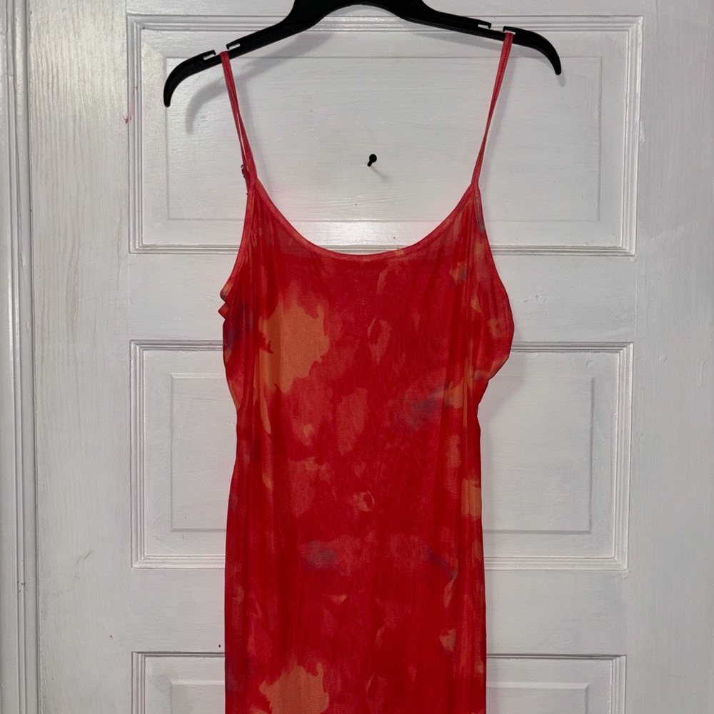 Abstract Mesh Long Dress